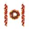 Glitzhome® Lighted Fall Maple Leaves Garland & Wreath Set